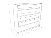 Lenyilós cipősszekrény 2 méretrajz